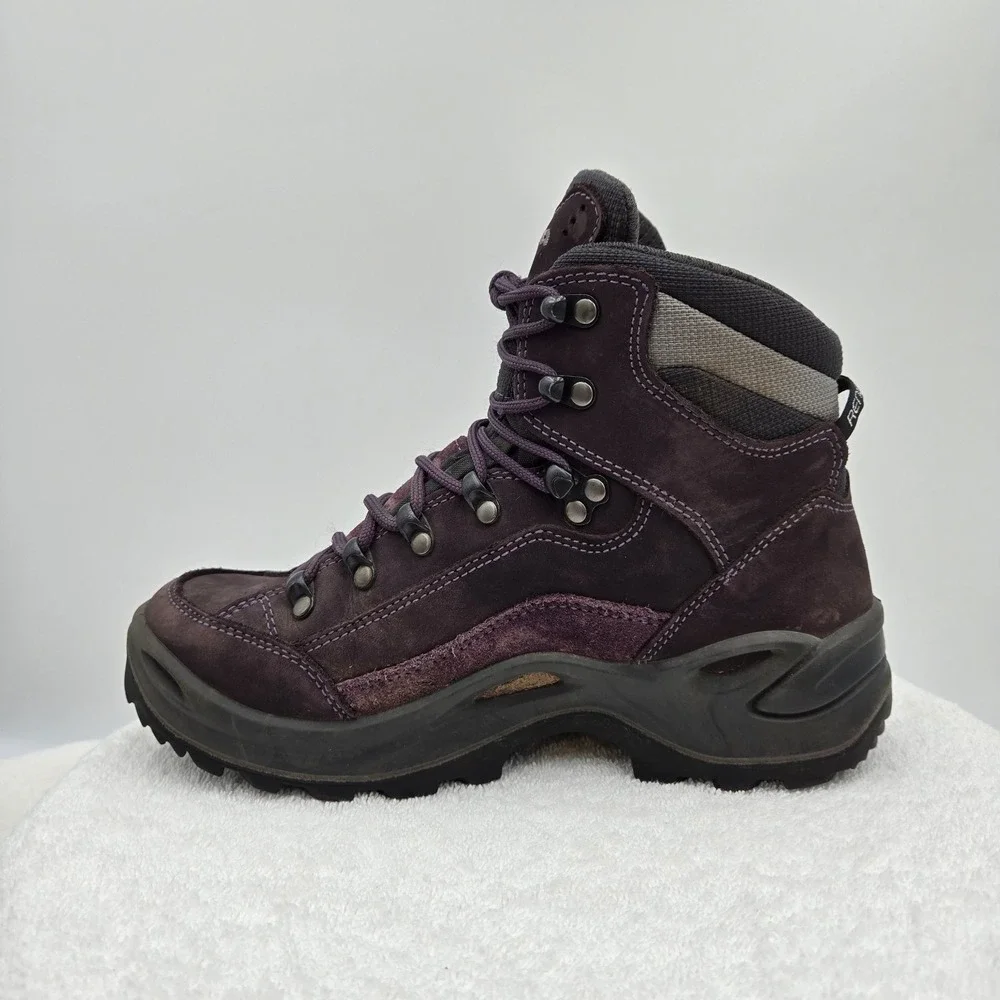 Lowa Women's Size 6 Renegade GTX Mid Gore-Tex Vibram Hiking Boot Purple Outdoor